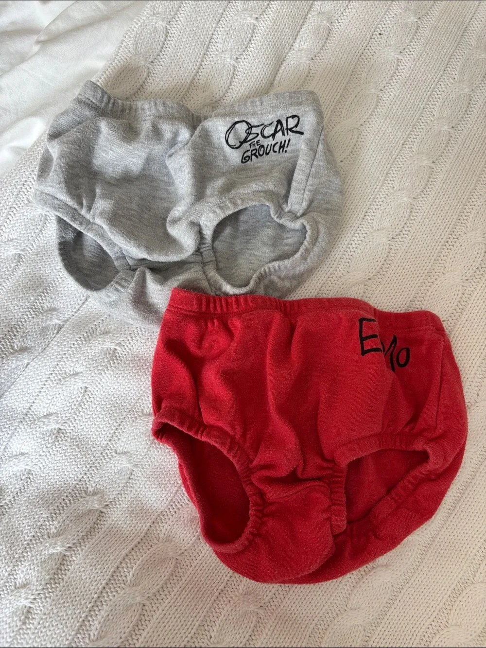 Sesame Street Elmo Red & Oscar the Grouch Gray Character Diaper Covers